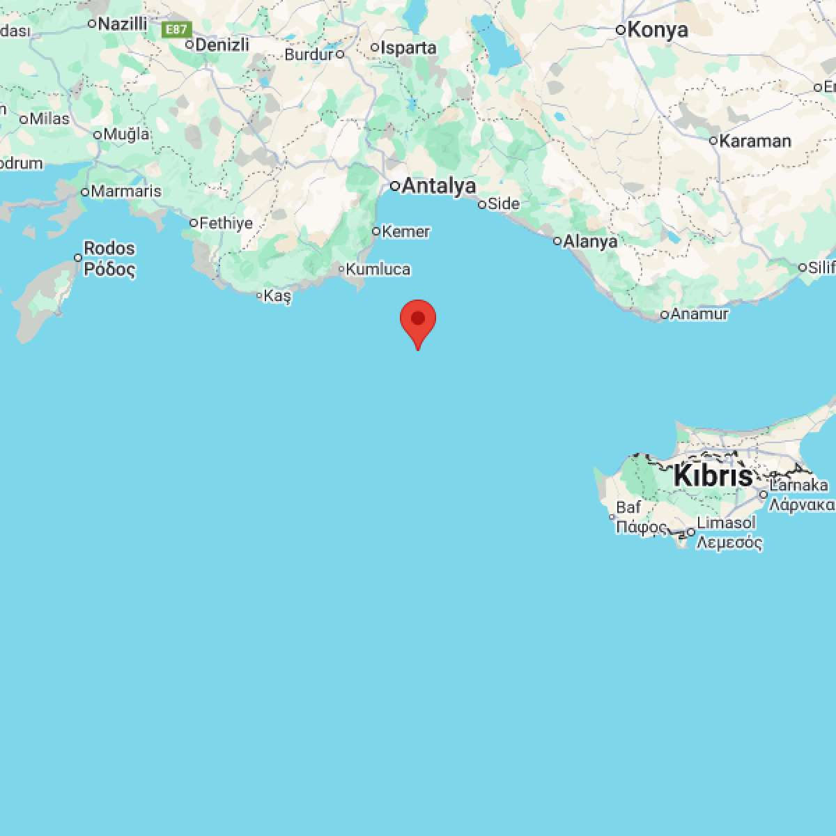 AKDENIZ Bölgesinde Hafif Şiddetli 2.9 Büyüklüğünde Deprem Meydana Geldi