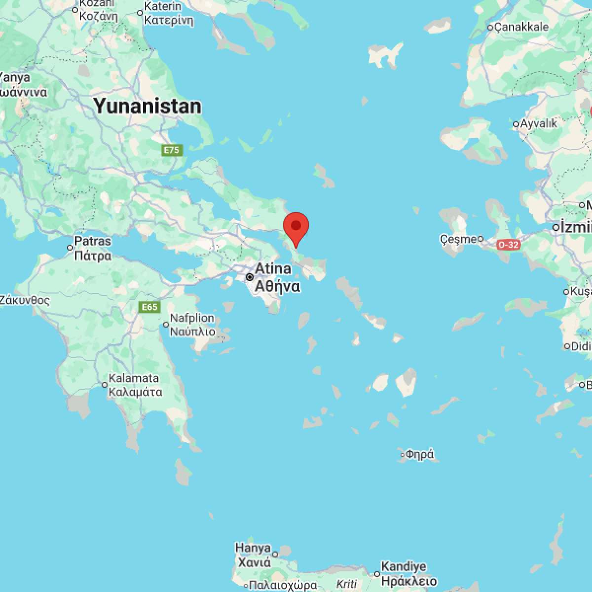 EGE DENIZI Bölgesinde Hafif Şiddetli 2.8 Büyüklüğünde Deprem Meydana Geldi