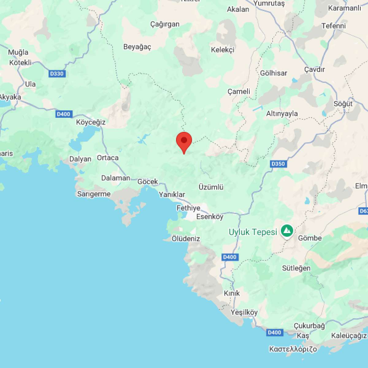 MUGLA Bölgesinde Hafif Şiddetli 2.6 Büyüklüğünde Deprem Meydana Geldi