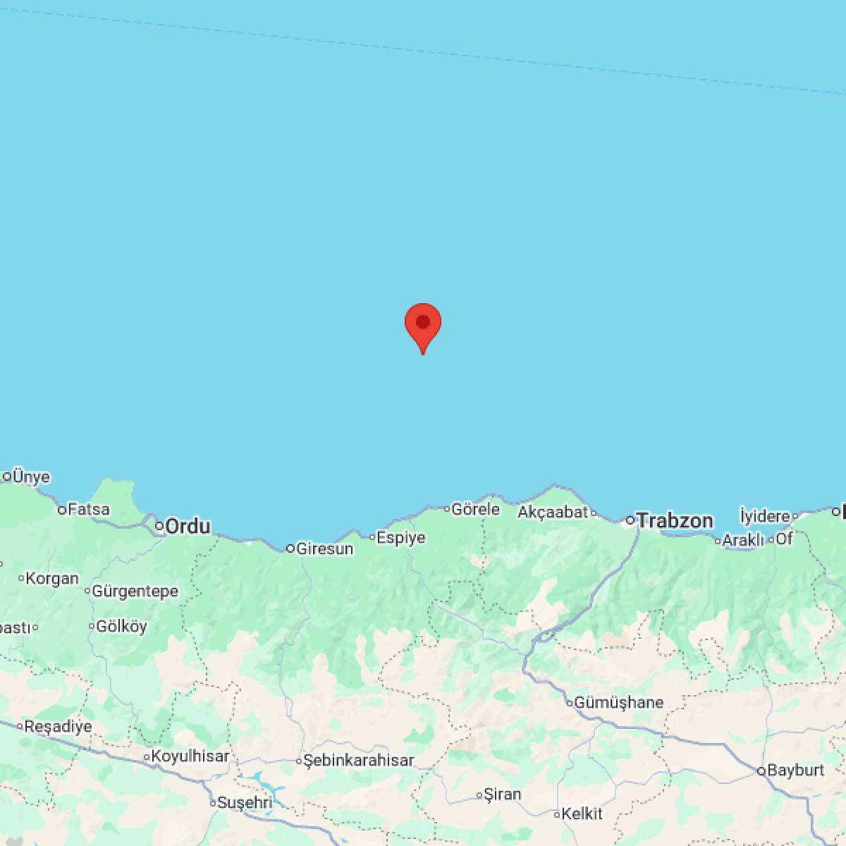 KARADENIZ Bölgesinde Hafif Şiddetli 2.7 Büyüklüğünde Deprem Meydana Geldi