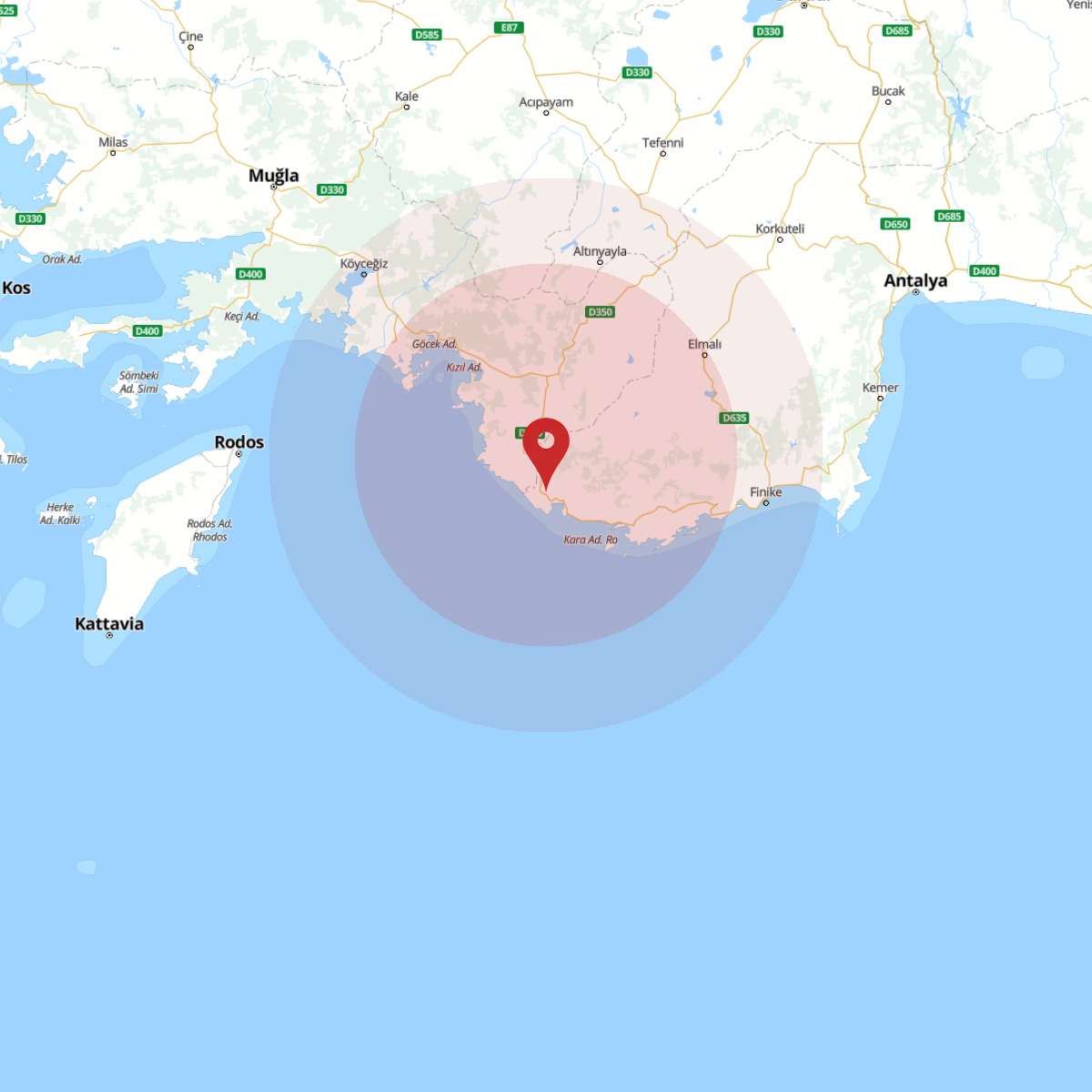 ANTALYA Bölgesinde 3.2 Büyüklüğünde Deprem!