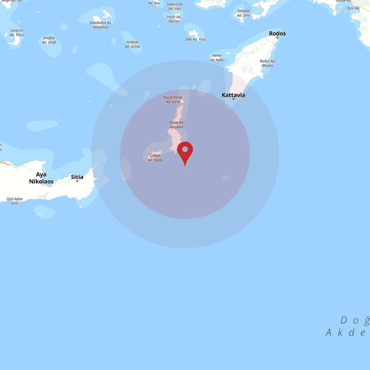 AKDENIZ Bölgesinde Hafif Şiddetli 2.8 Büyüklüğünde Deprem Meydana Geldi