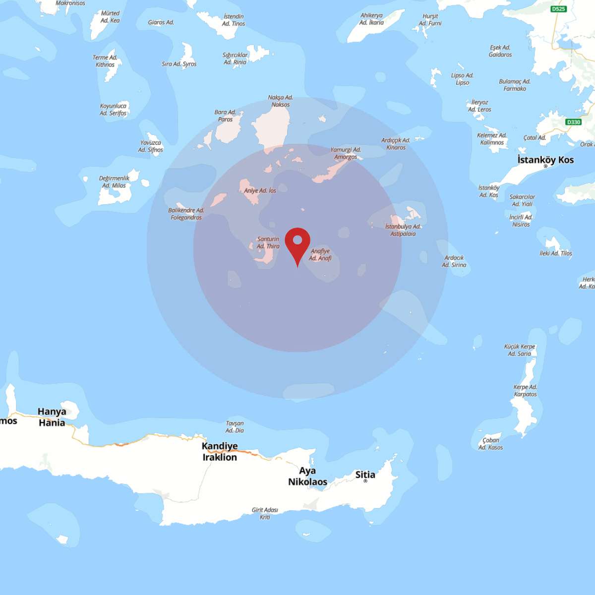 EGE DENIZI Bölgesinde Hafif Şiddetli 2.6 Büyüklüğünde Deprem Meydana Geldi