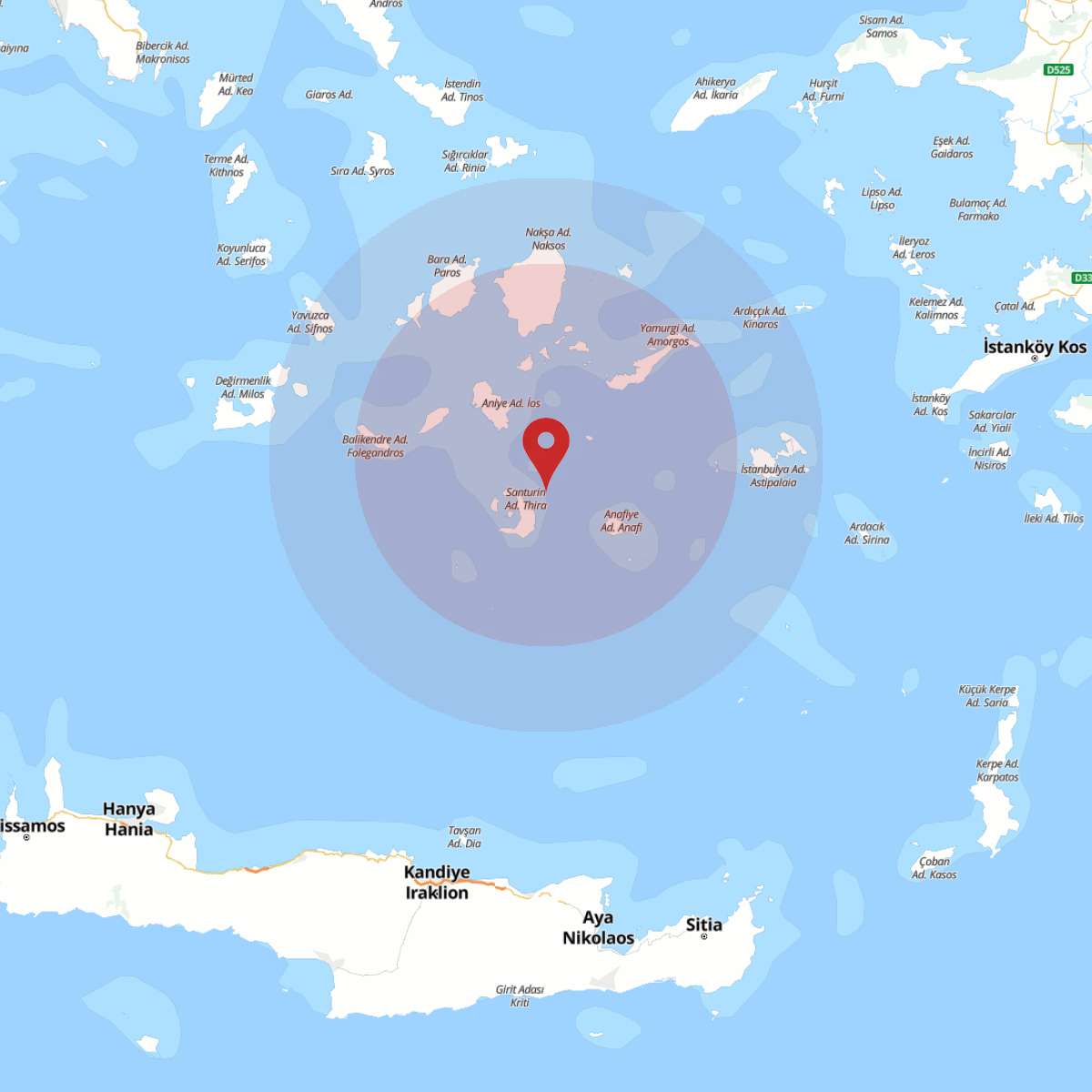 EGE DENIZI Bölgesinde 3.5 Büyüklüğünde Deprem!