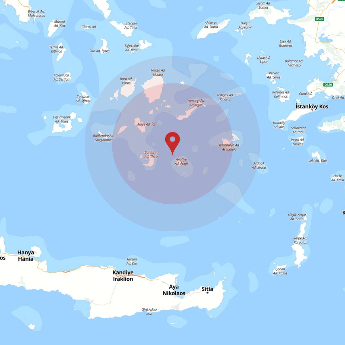 EGE DENIZI Bölgesinde Hafif Şiddetli 2.8 Büyüklüğünde Deprem Meydana Geldi