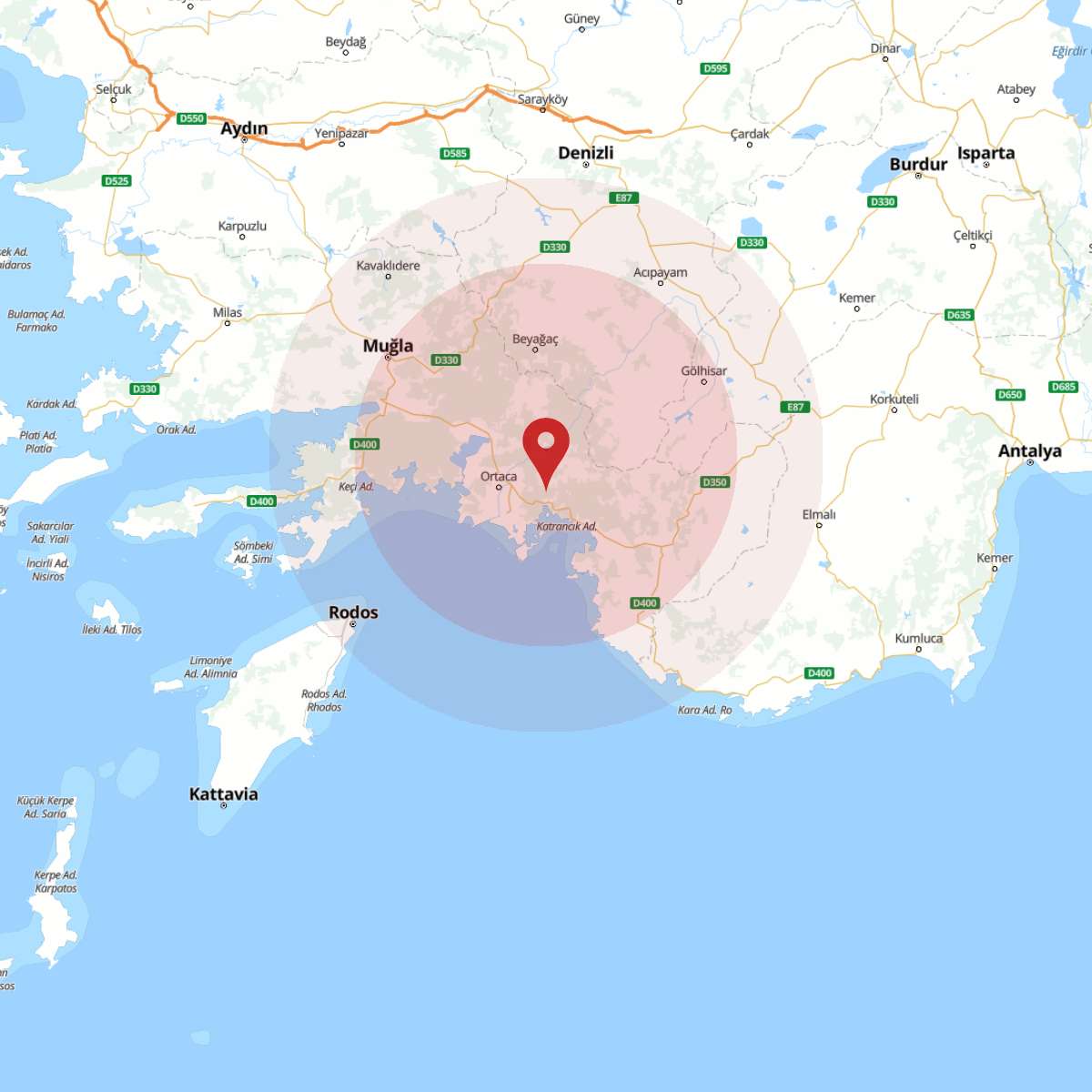 MUGLA Bölgesinde 3.1 Büyüklüğünde Deprem!