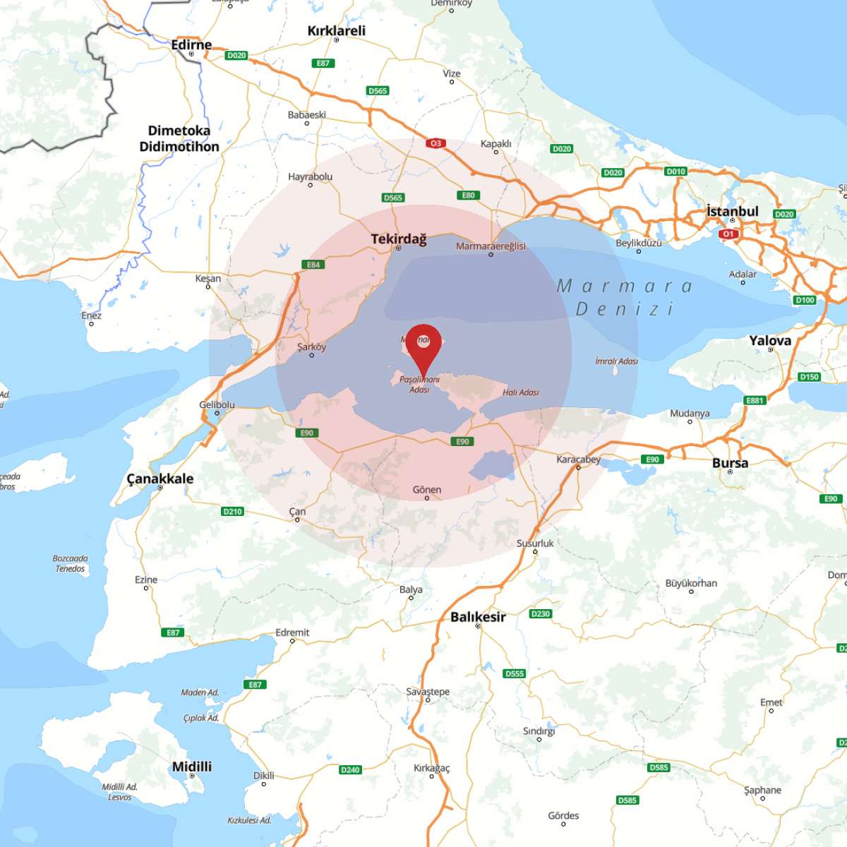 BALIKESIR Bölgesinde 3.5 Büyüklüğünde Deprem!