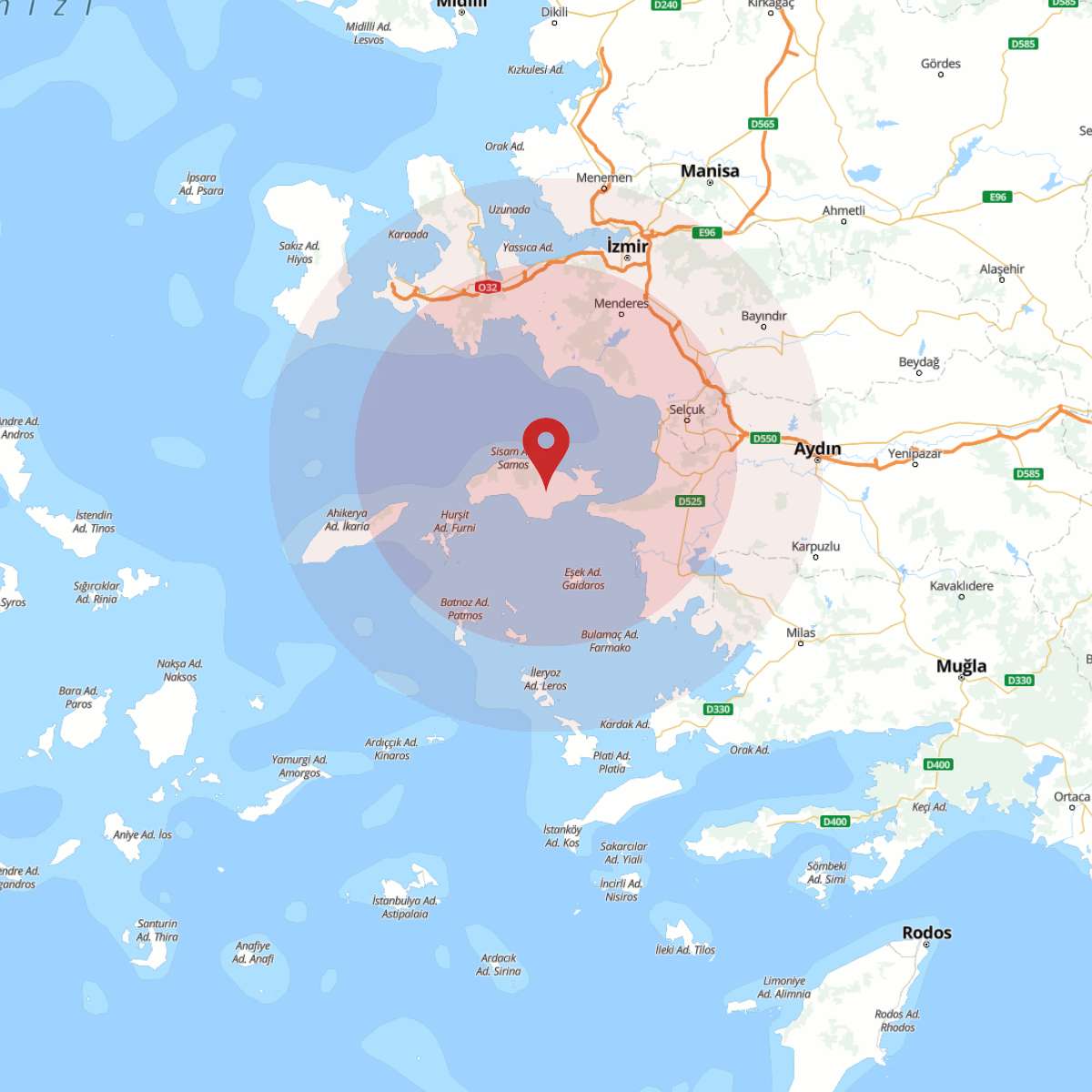EGE DENIZI Bölgesinde 3.6 Büyüklüğünde Deprem!