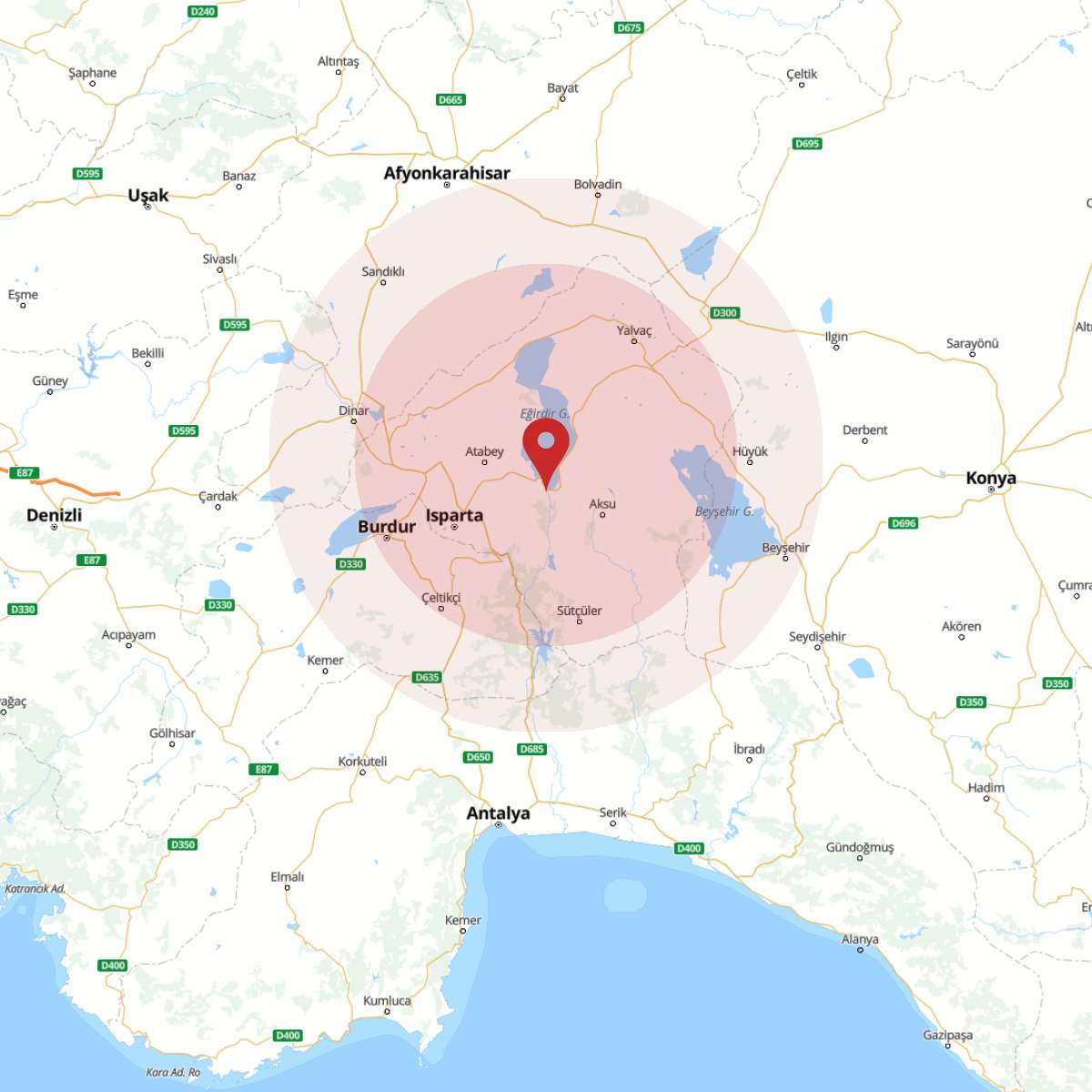 ISPARTA Bölgesinde 3.3 Büyüklüğünde Deprem!