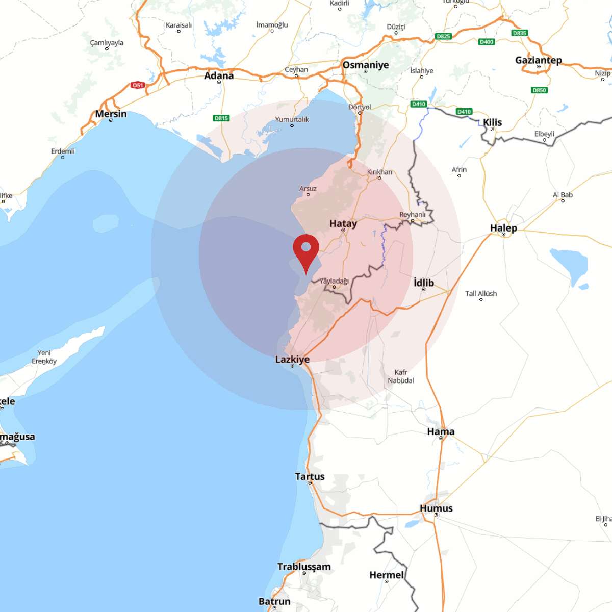 HATAY Bölgesinde 3.8 Büyüklüğünde Deprem!