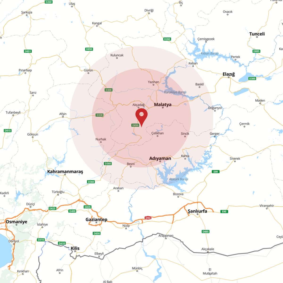 MALATYA Bölgesinde 3.6 Büyüklüğünde Deprem!