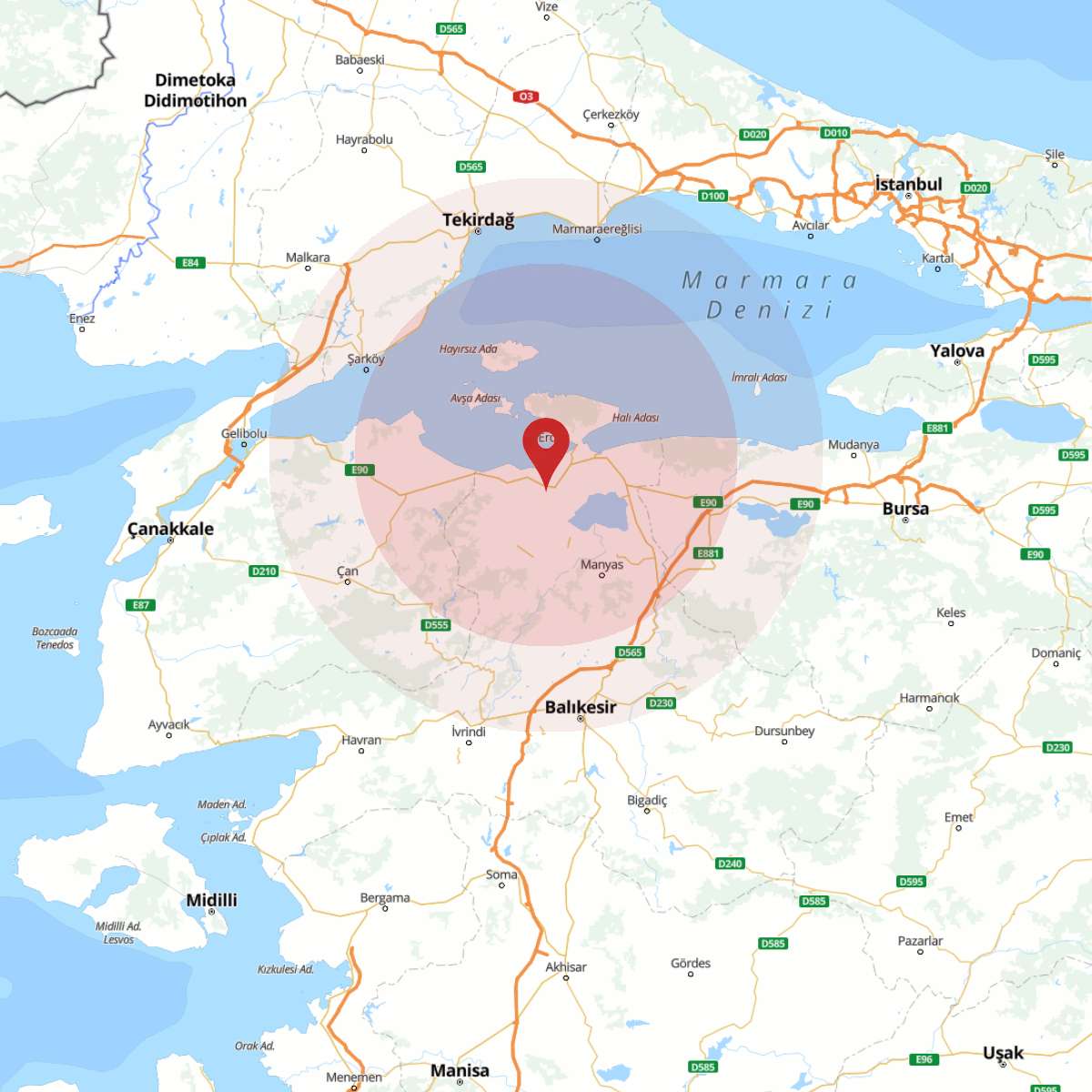 MARMARA DENIZI Bölgesinde 3.2 Büyüklüğünde Deprem!