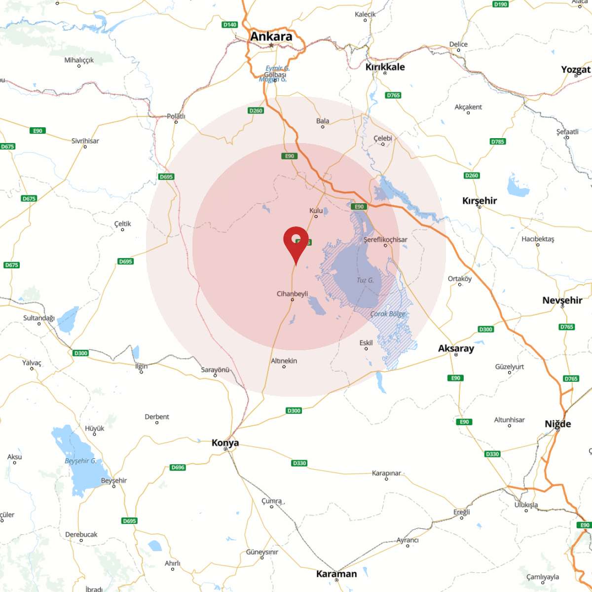 KONYA Bölgesinde 4.2 Büyüklüğünde Deprem Yaşandı!