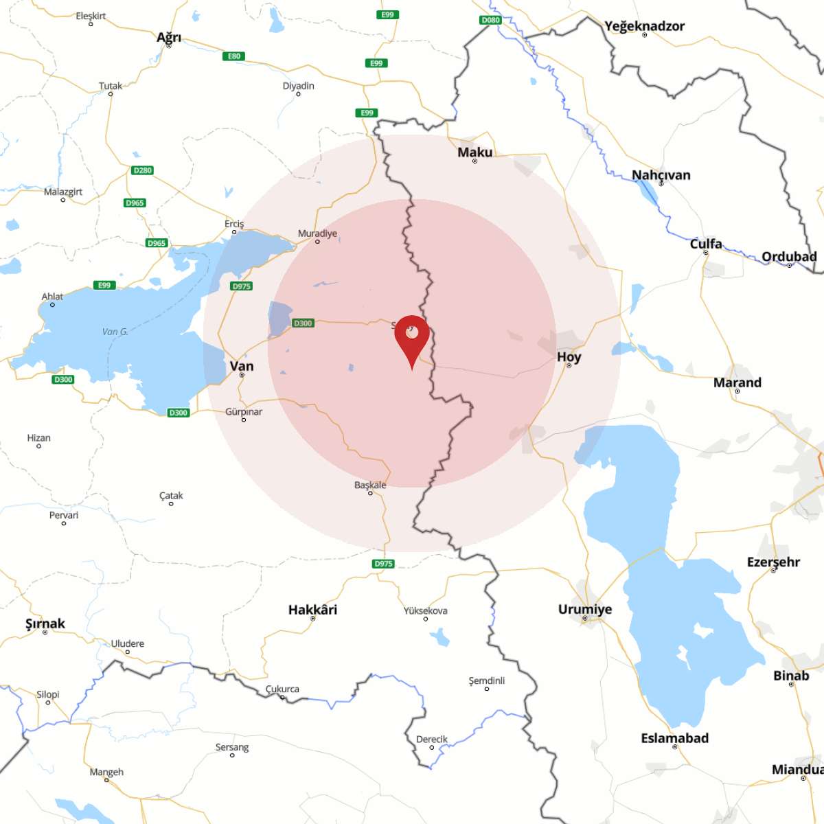 VAN Bölgesinde Hafif Şiddetli 2.5 Büyüklüğünde Deprem Meydana Geldi