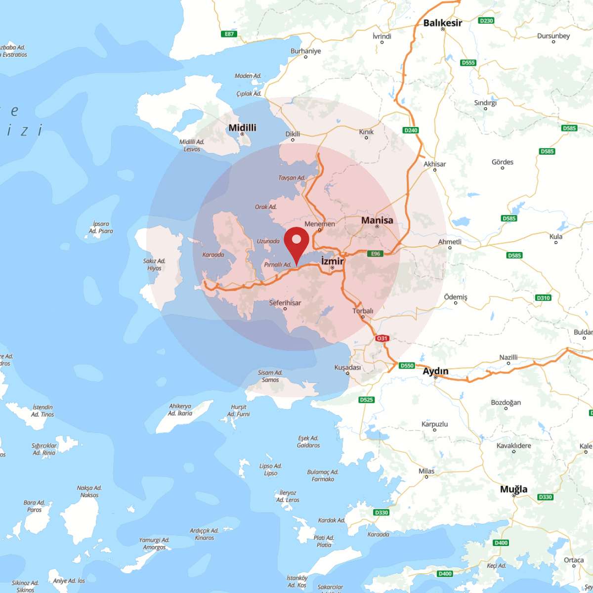 EGE DENIZI Bölgesinde 3.2 Büyüklüğünde Deprem!