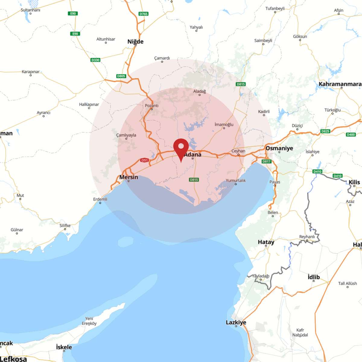 ADANA Bölgesinde Hafif Şiddetli 2.6 Büyüklüğünde Deprem Meydana Geldi