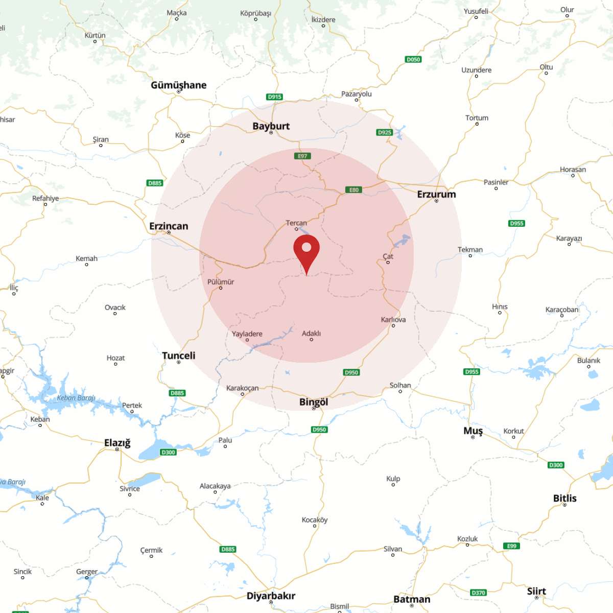ERZINCAN Bölgesinde 3.2 Büyüklüğünde Deprem!