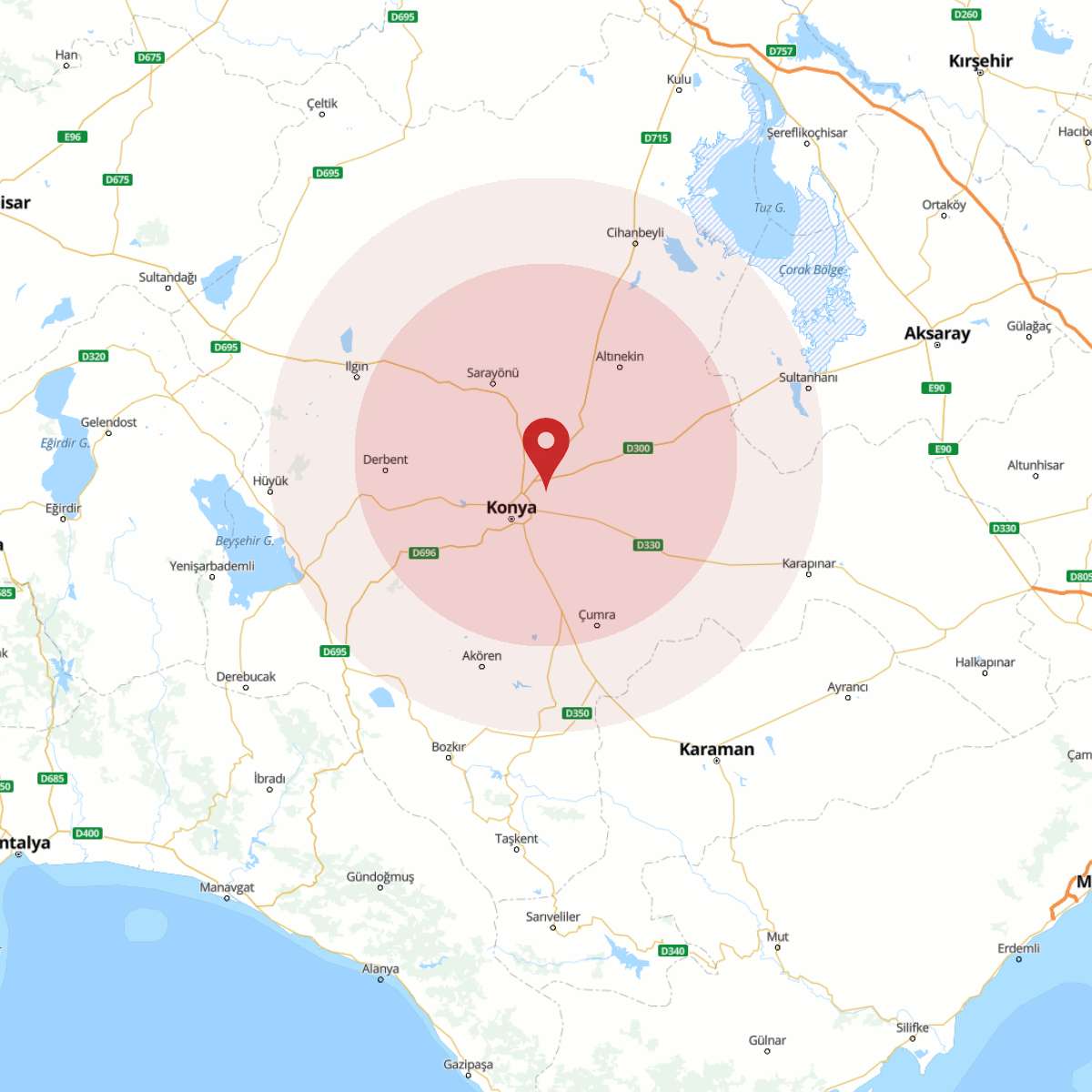 KONYA Bölgesinde 3.6 Büyüklüğünde Deprem!