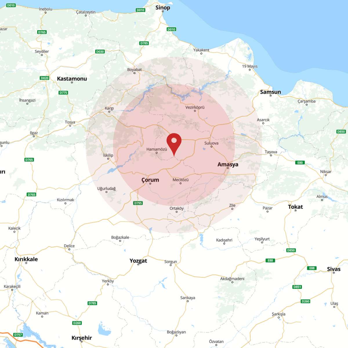 AMASYA Bölgesinde 4.5 Büyüklüğünde Deprem Yaşandı!
