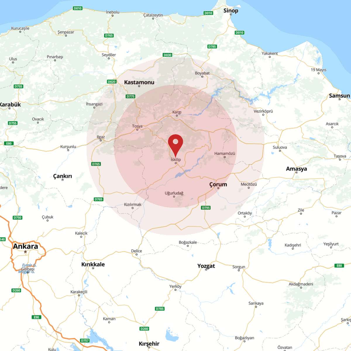 CORUM Bölgesinde 3.6 Büyüklüğünde Deprem!