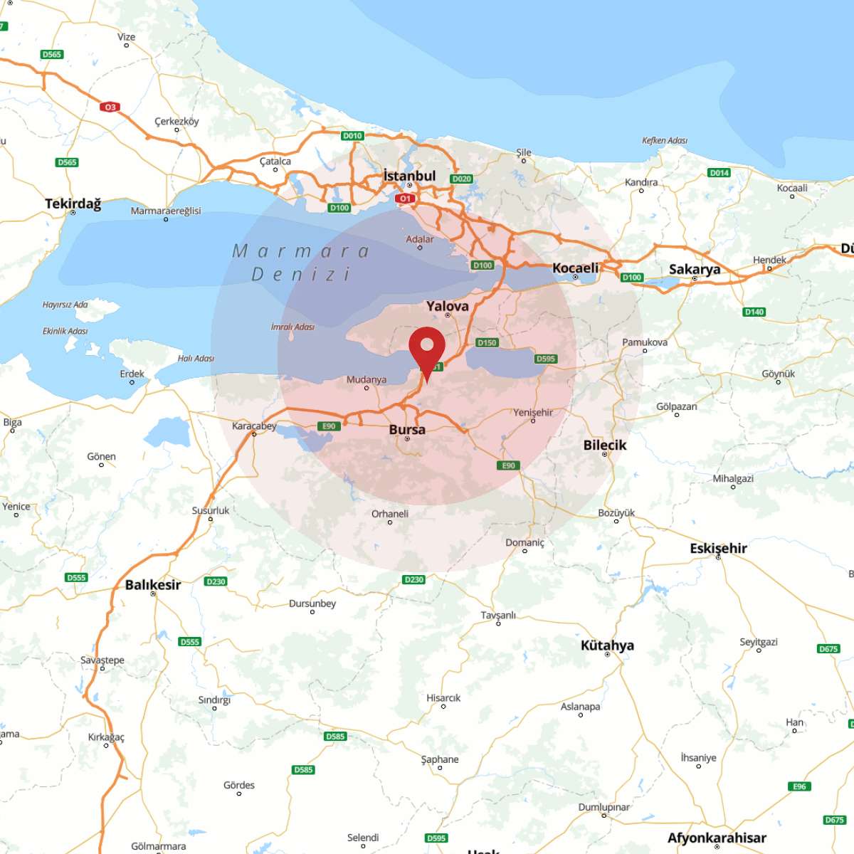 BURSA Bölgesinde 3.4 Büyüklüğünde Deprem!
