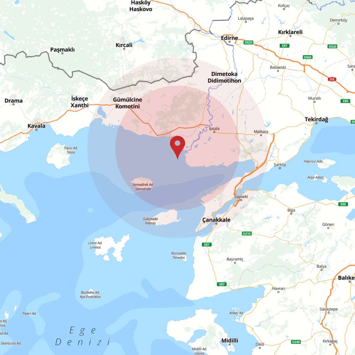 EDIRNE Bölgesinde 3.2 Büyüklüğünde Deprem!