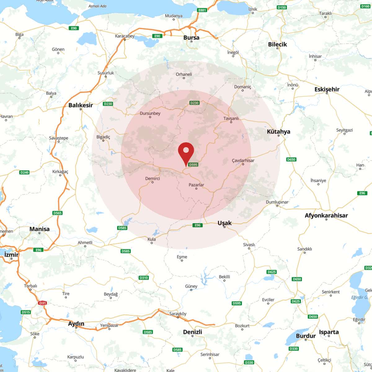 KUTAHYA Bölgesinde 3.3 Büyüklüğünde Deprem!