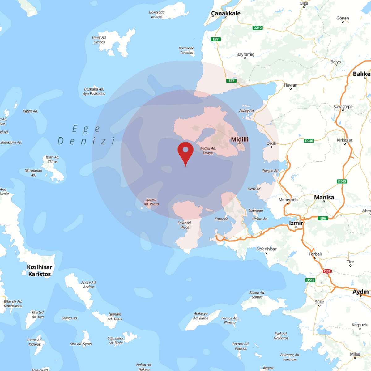 EGE DENIZI Bölgesinde 3.6 Büyüklüğünde Deprem!