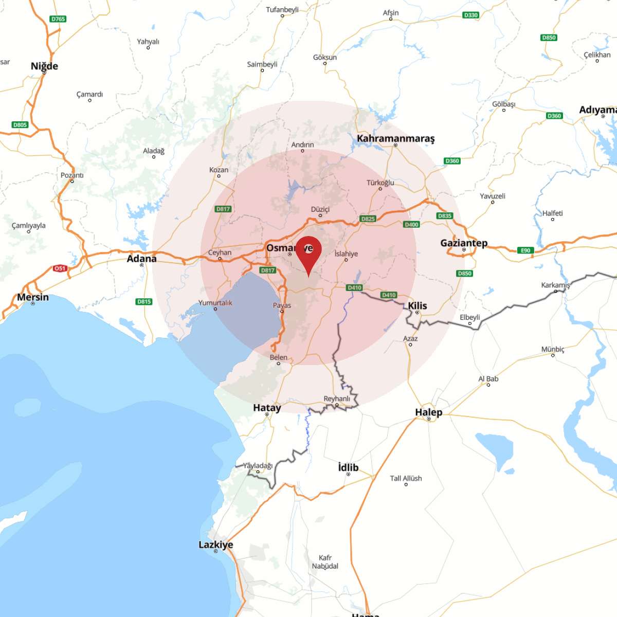 OSMANIYE Bölgesinde 3.3 Büyüklüğünde Deprem!