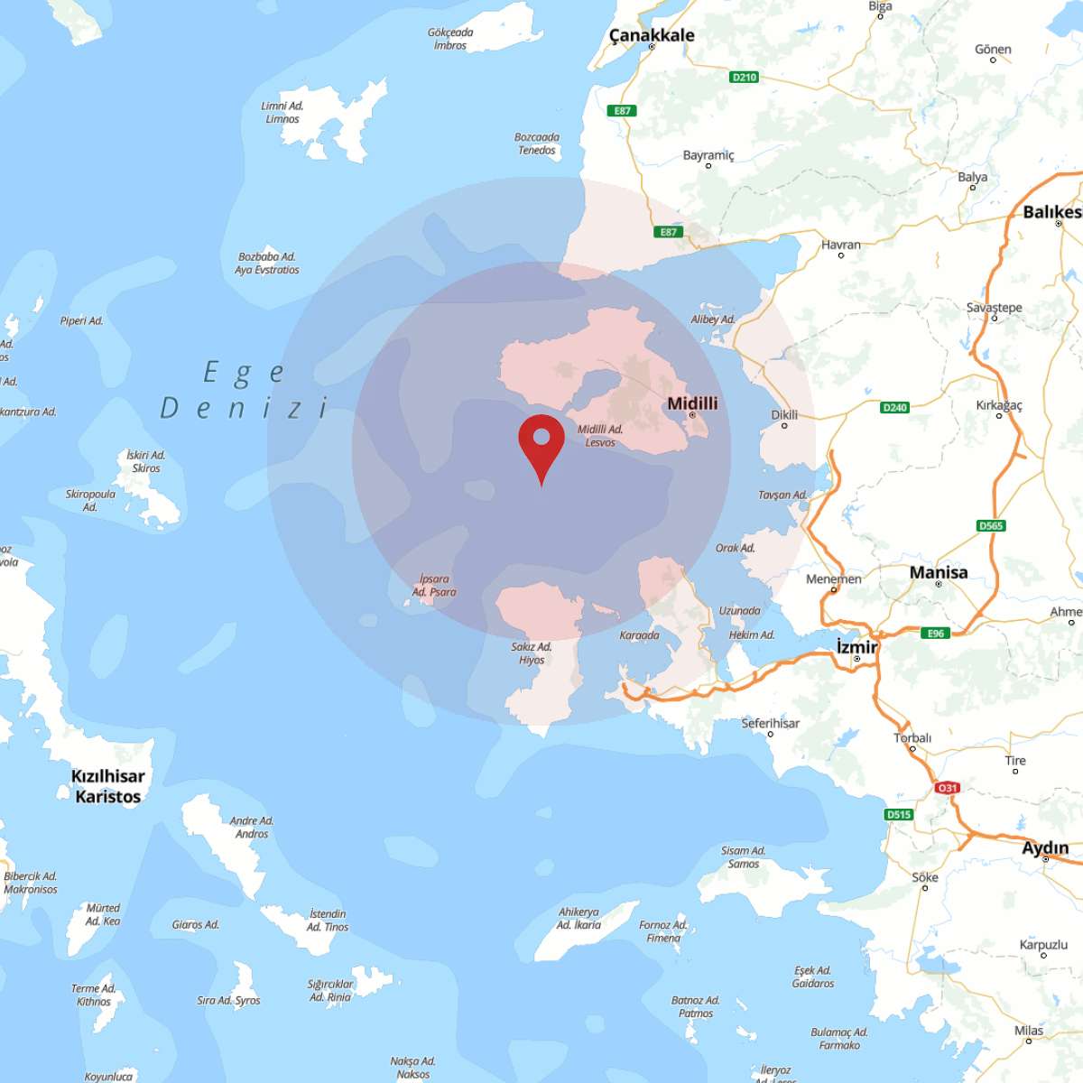 EGE DENIZI Bölgesinde 3.8 Büyüklüğünde Deprem!