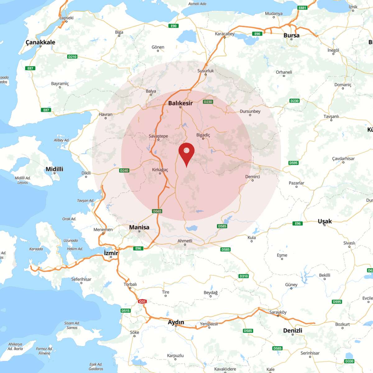 MANISA Bölgesinde 3.8 Büyüklüğünde Deprem!