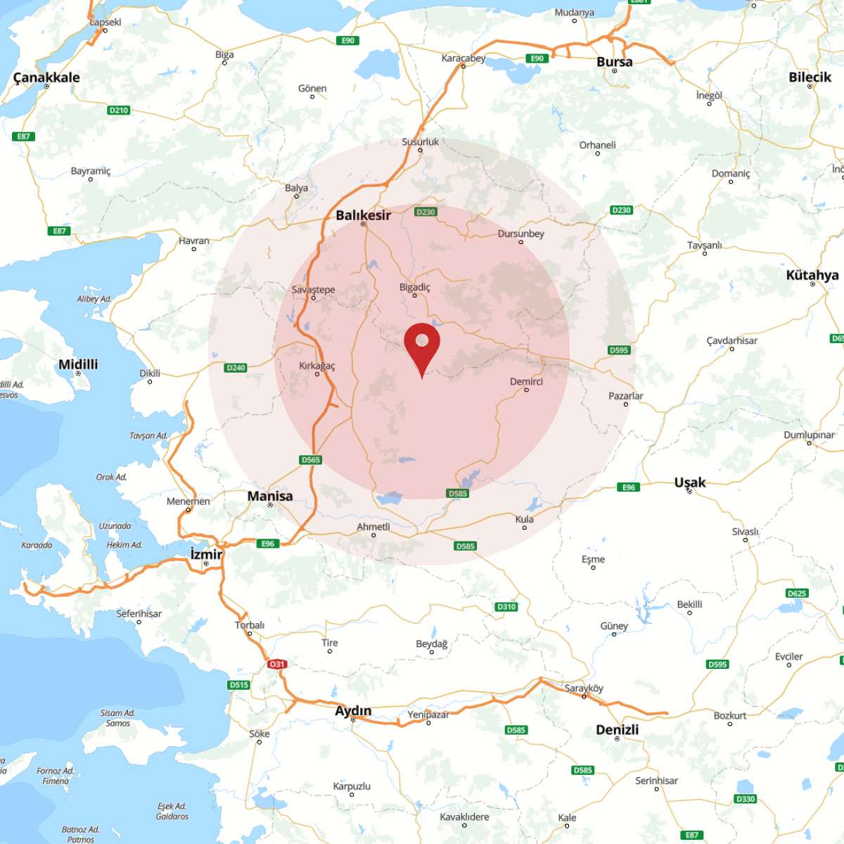BALIKESIR Bölgesinde Hafif Şiddetli 2.8 Büyüklüğünde Deprem Meydana Geldi