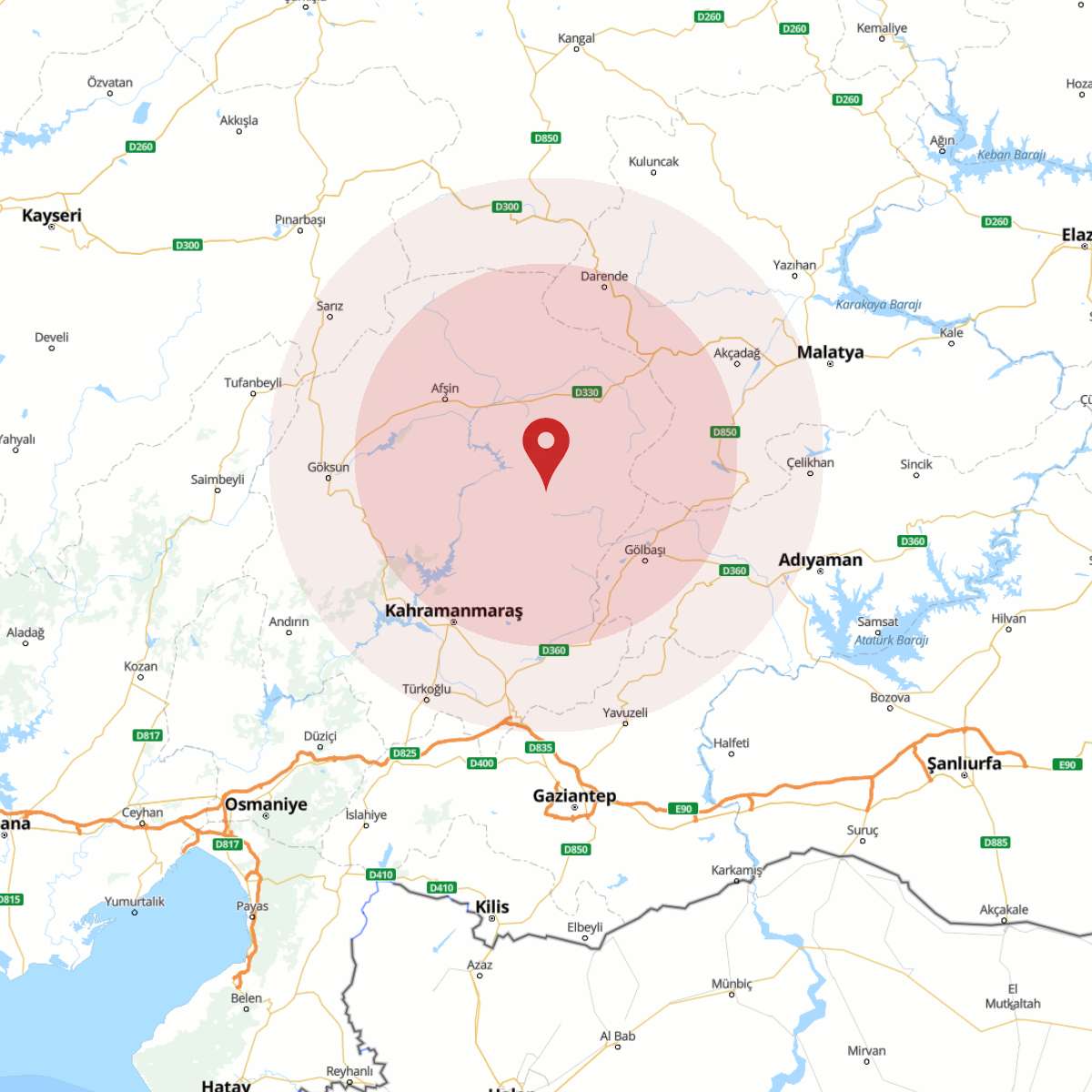 KAHRAMANMARAS Bölgesinde 3.5 Büyüklüğünde Deprem!