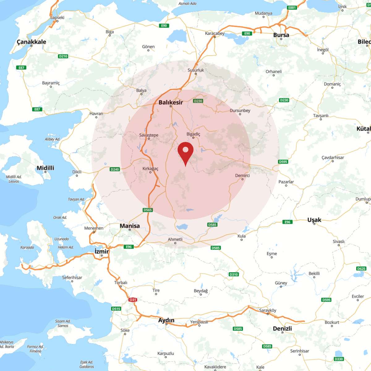 BALIKESIR Bölgesinde Hafif Şiddetli 2.8 Büyüklüğünde Deprem Meydana Geldi