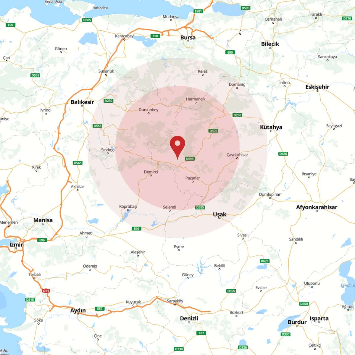 KUTAHYA Bölgesinde 3.6 Büyüklüğünde Deprem!
