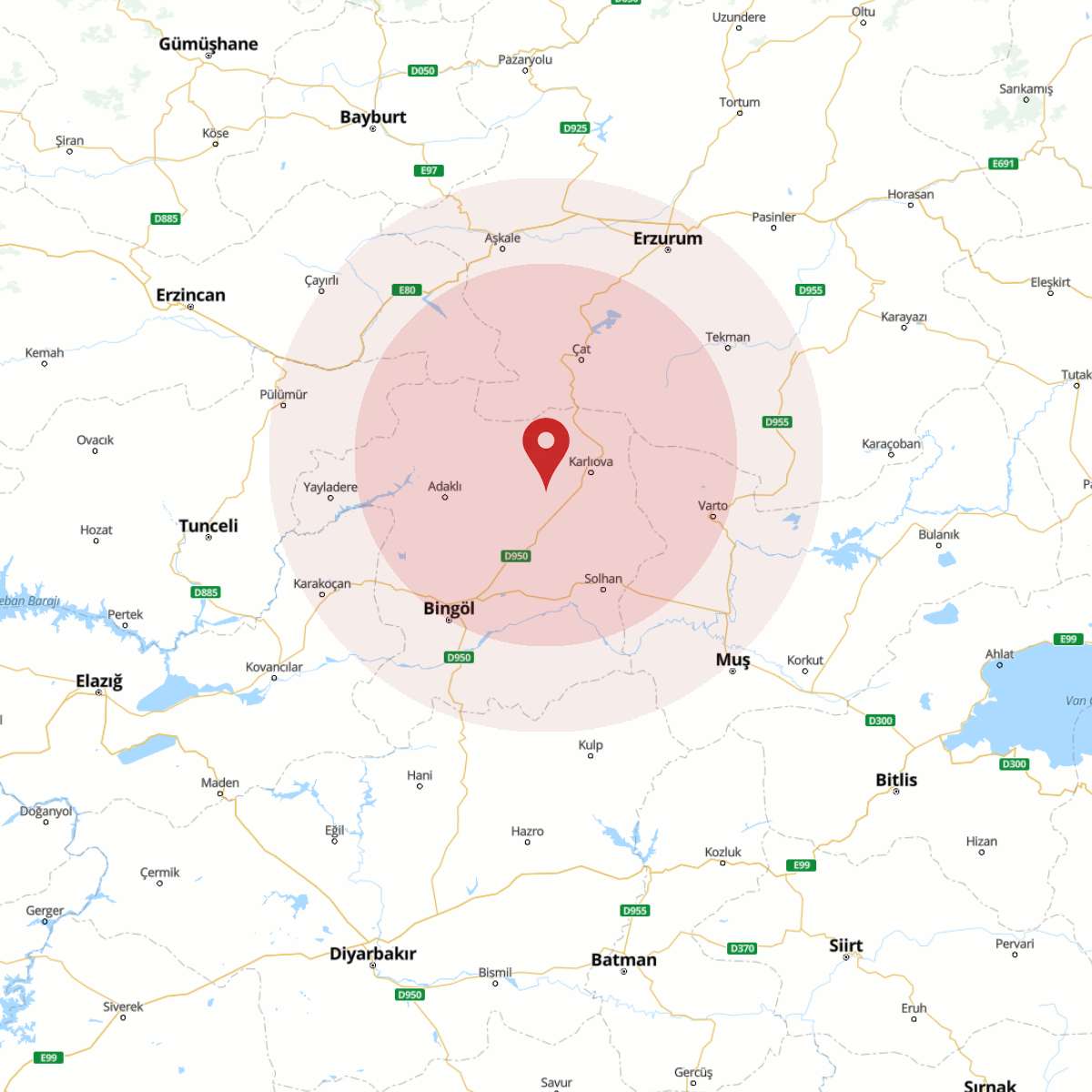 BINGOL Bölgesinde 3.5 Büyüklüğünde Deprem!