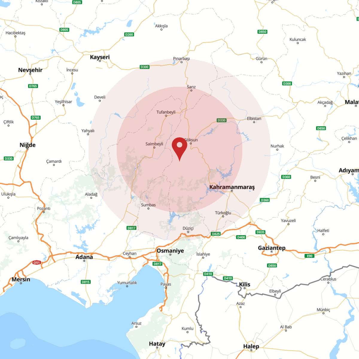 KAHRAMANMARAS Bölgesinde 3.6 Büyüklüğünde Deprem!