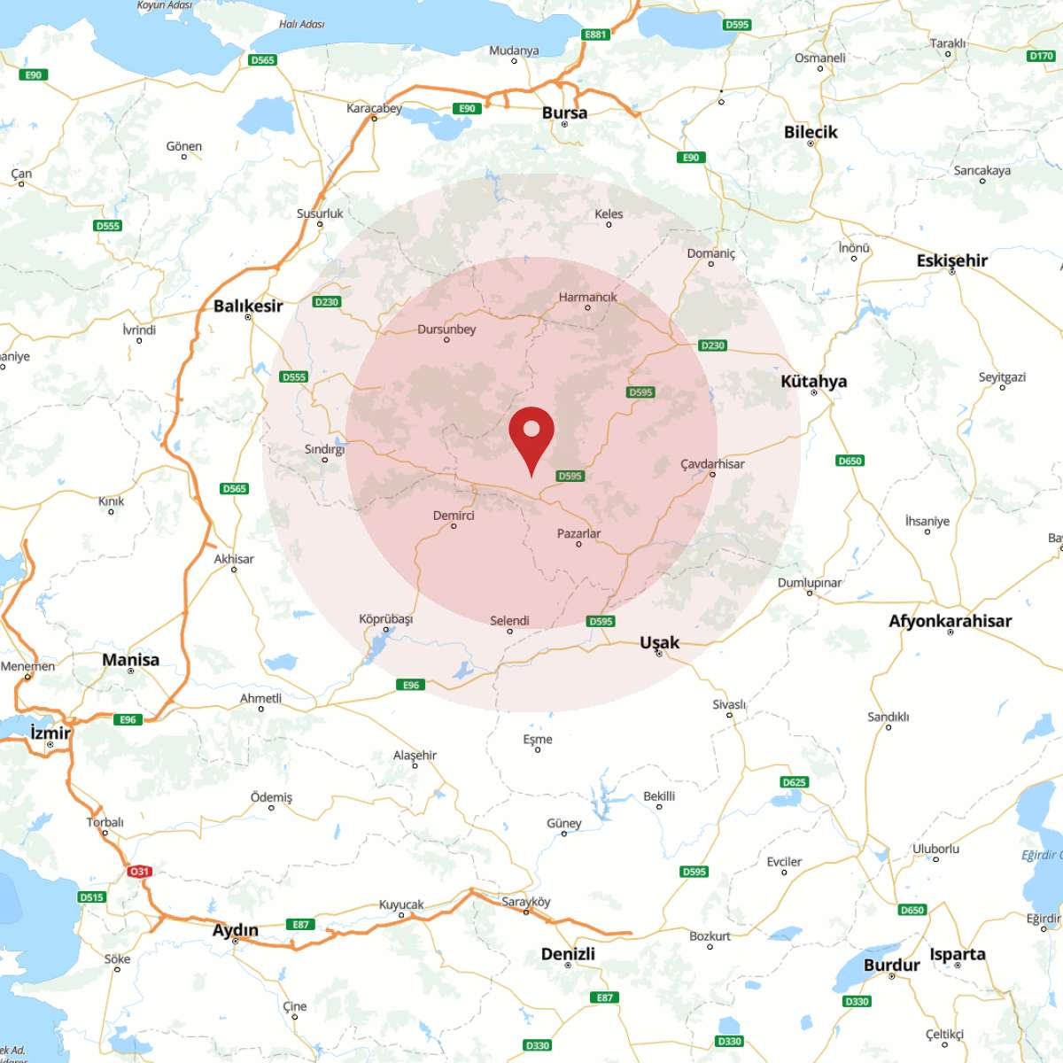 KUTAHYA Bölgesinde 3.8 Büyüklüğünde Deprem!