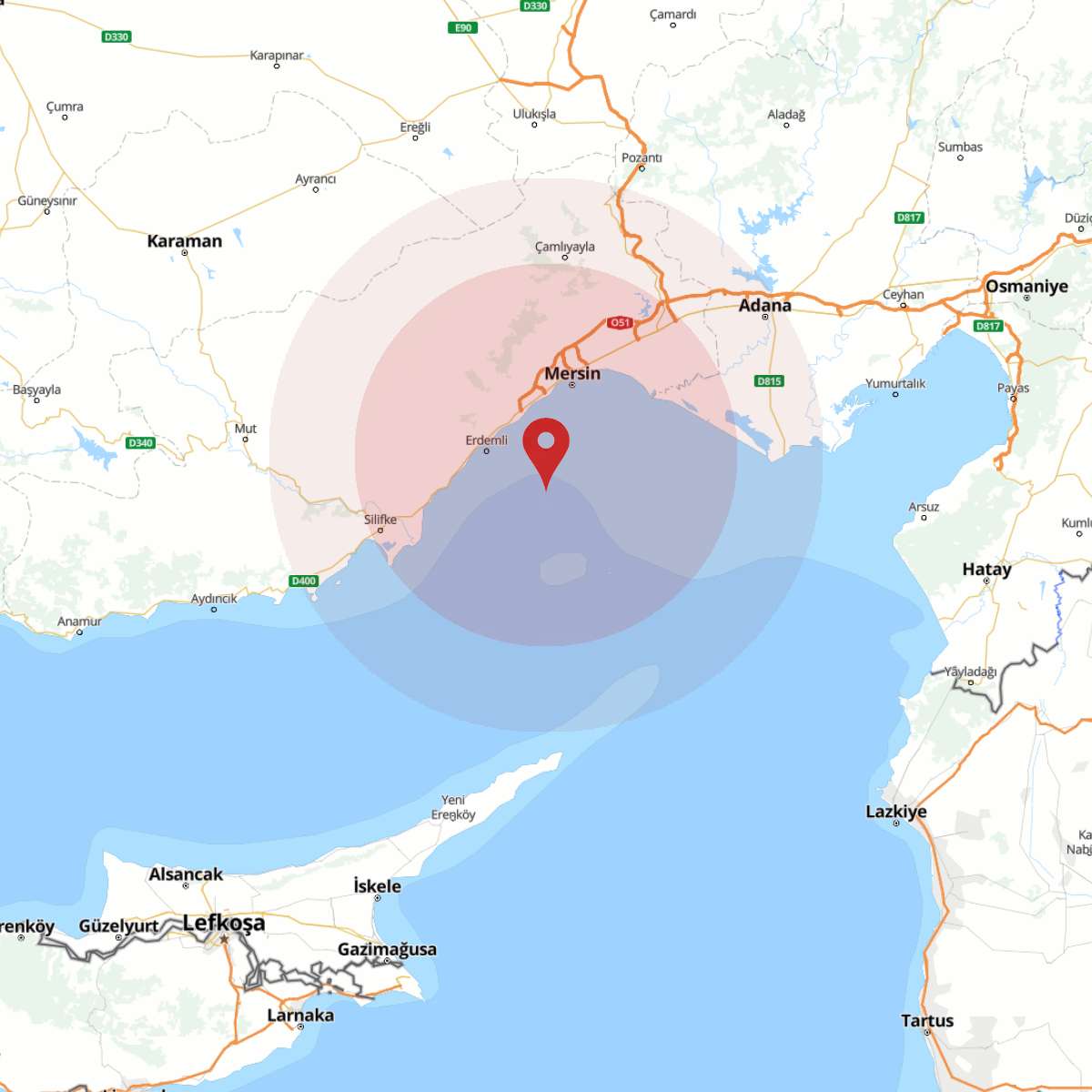 AKDENIZ Bölgesinde 3.5 Büyüklüğünde Deprem!
