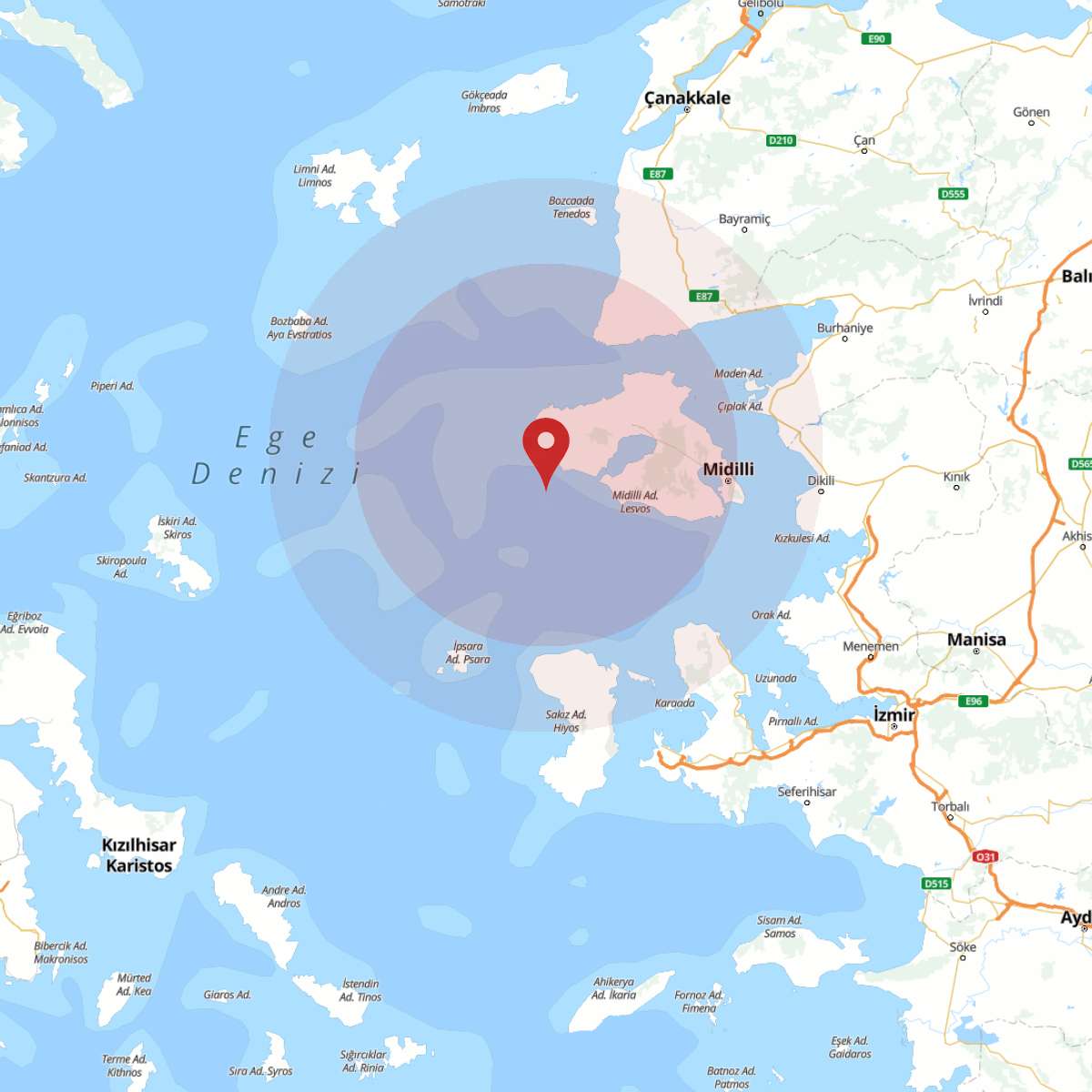 EGE DENIZI Bölgesinde 3.8 Büyüklüğünde Deprem!