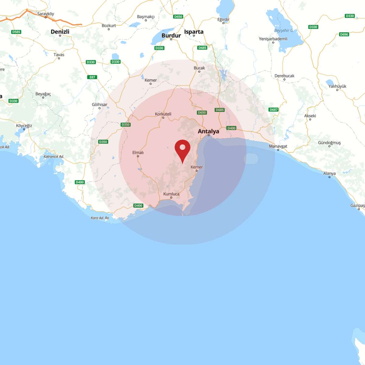 ANTALYA Bölgesinde 4.3 Büyüklüğünde Deprem Yaşandı!