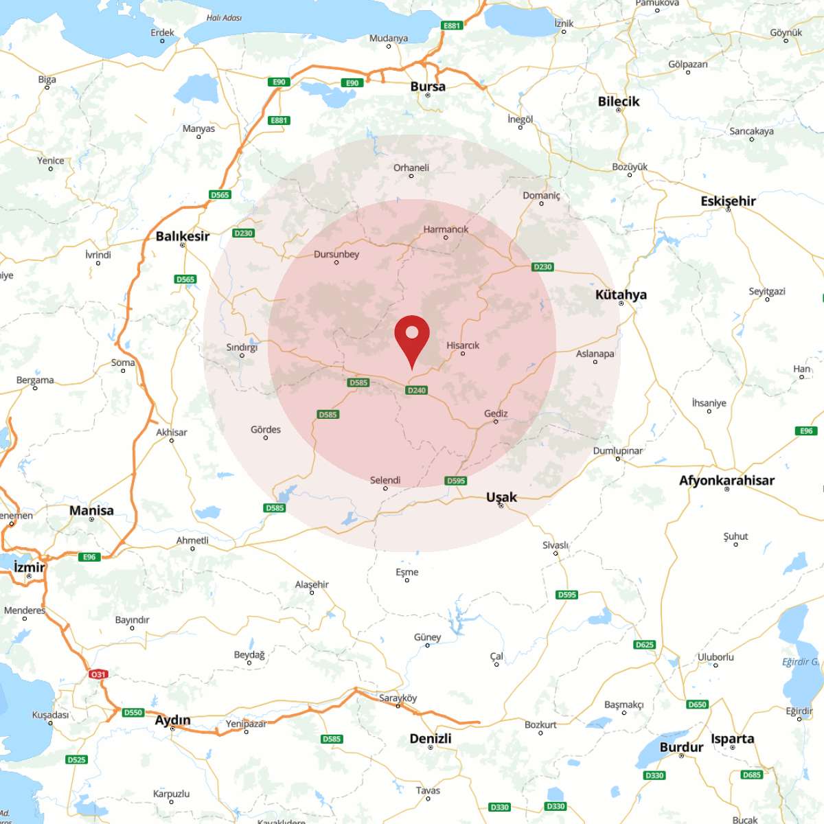 KUTAHYA Bölgesinde 3.5 Büyüklüğünde Deprem!