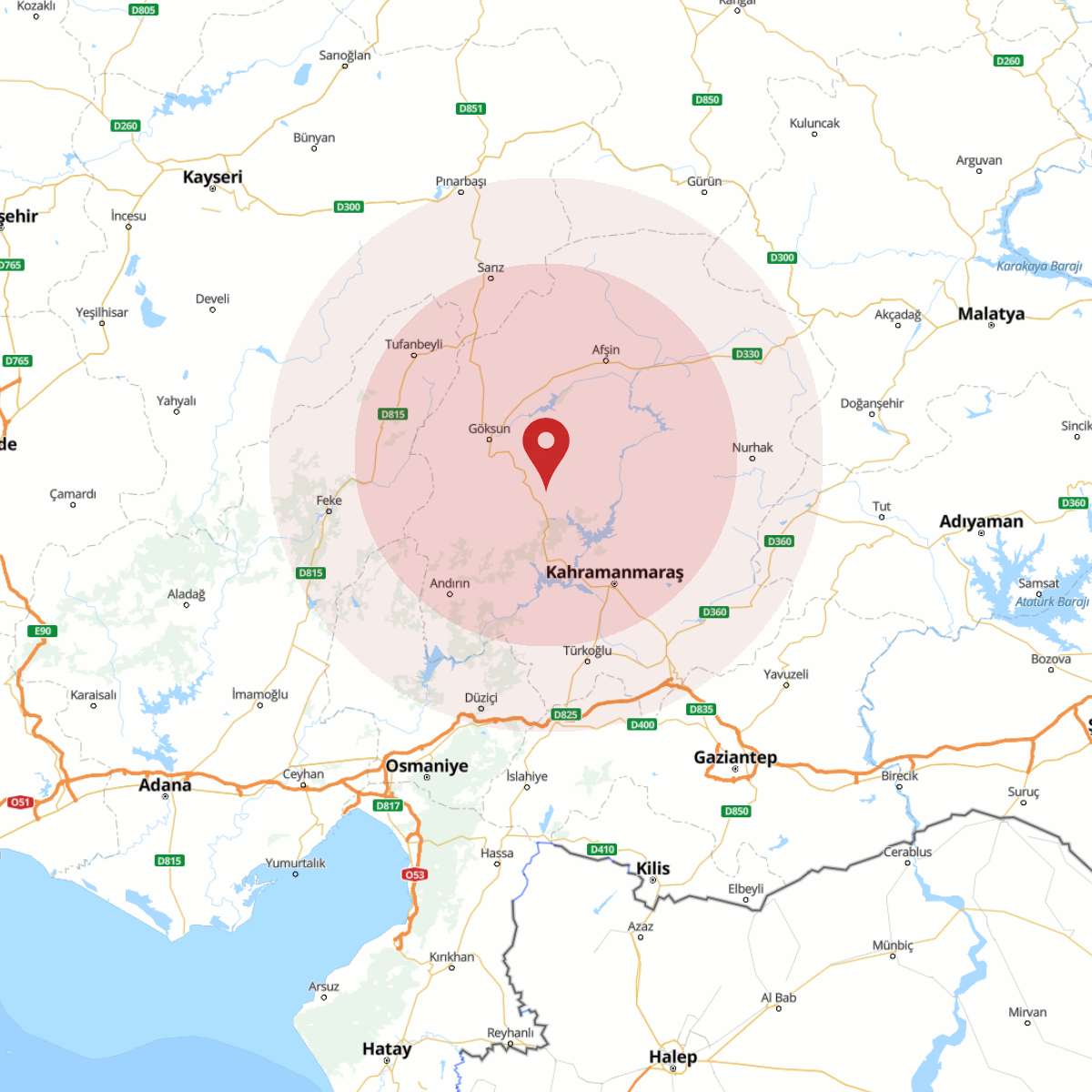 KAHRAMANMARAS Bölgesinde 3.9 Büyüklüğünde Deprem!