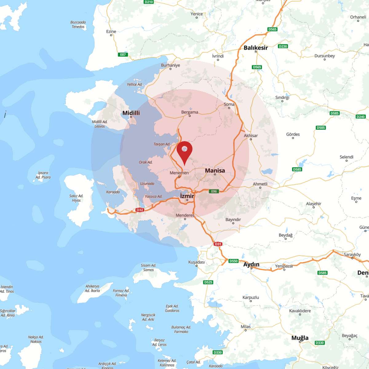 IZMIR Bölgesinde 3.5 Büyüklüğünde Deprem!