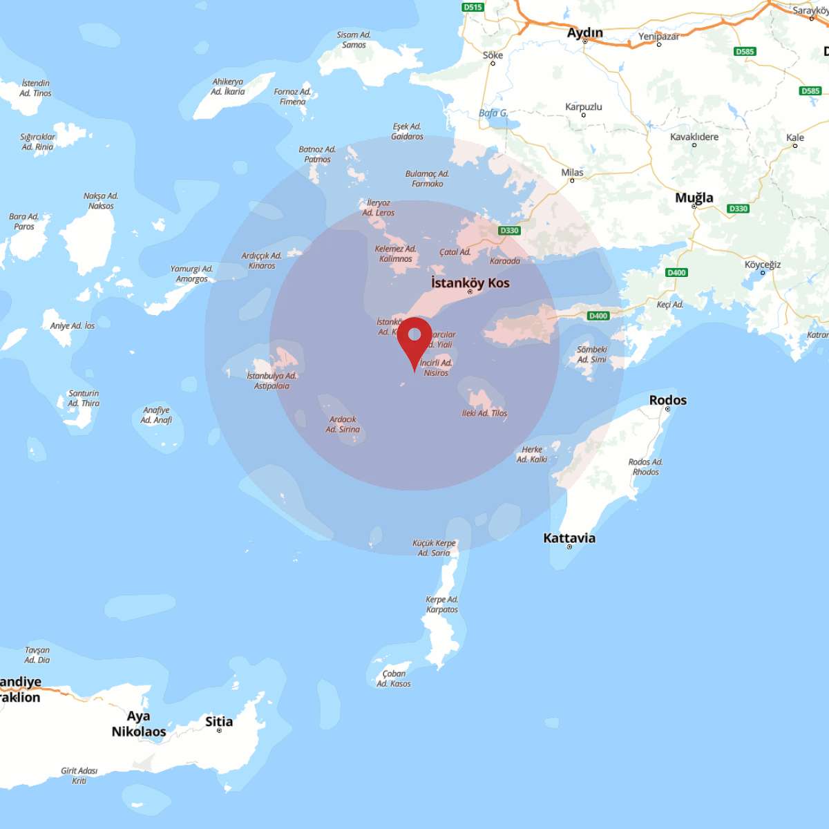 EGE DENIZI Bölgesinde 3.5 Büyüklüğünde Deprem!